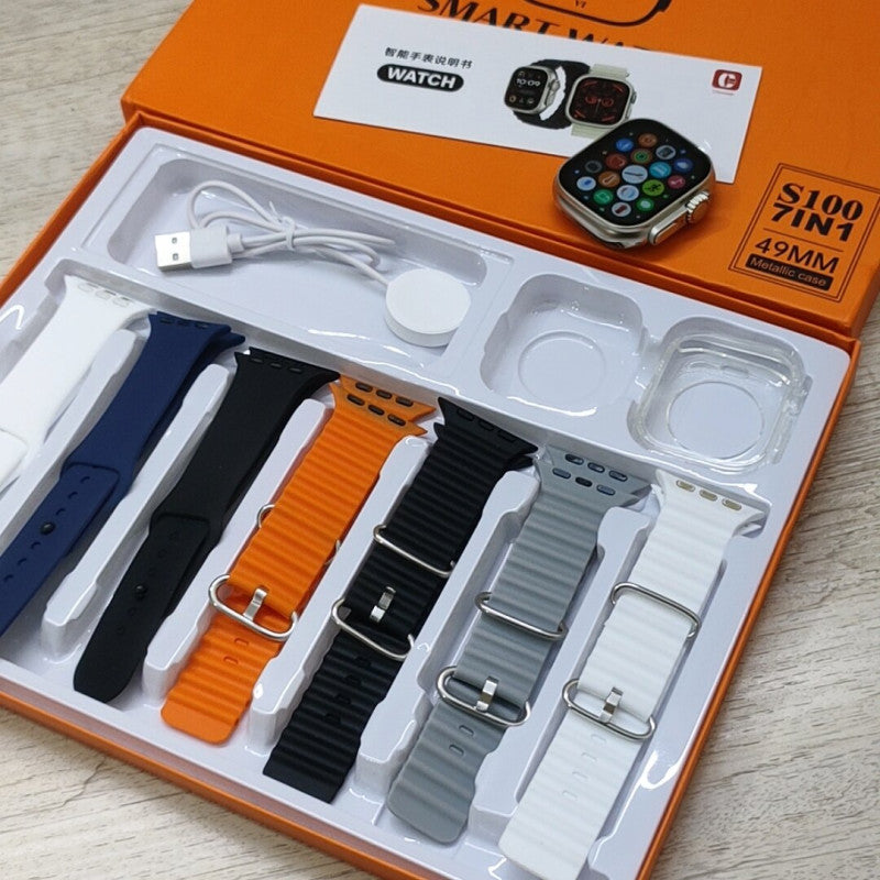 7 IN 1 ULTRA SMART WATCH (ORANGE)